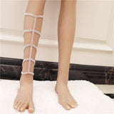 Sexy Rhinestone Leg Chain Body Jewelry Ladies Crystal Multi-layer Calf Chain