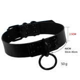 Sexy Rivet Man Dark Punk Gothic Slave PU Leather Traction Rope Chain Necklace