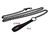 Sexy Rivet Man Dark Punk Gothic Slave PU Leather Traction Rope Chain Necklace