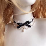 Sexy Sweet Lace Chokers Necklace Pink Vintage Jewelry