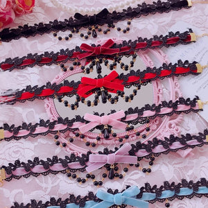 Sexy Sweet Lace Chokers Necklace Pink Vintage Jewelry