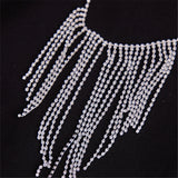 Rhinestone Anklet Tassels Foot Chain Jewelry for Women