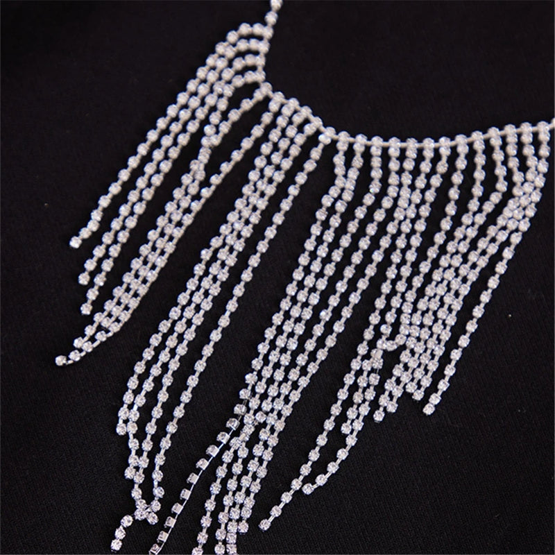 Rhinestone Anklet Tassels Foot Chain Jewelry for Women