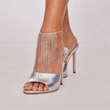Rhinestone Anklet Tassels Foot Chain Jewelry for Women