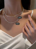 Tibetan Silver Necklace for Women Clavicle Chain Jewelry