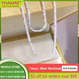 Tibetan Silver Necklace for Women Clavicle Chain Jewelry
