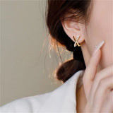 Claw Zircon Pearl Earrings CZ Ear Hook Jewelry