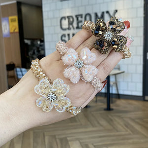 Crystal Hair Rope Rhinestone Elastic Hair Bands Girls Hair Accessories