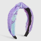Sequins Top Knot Headband Glitter Wide Hairband Women Hair Accessory