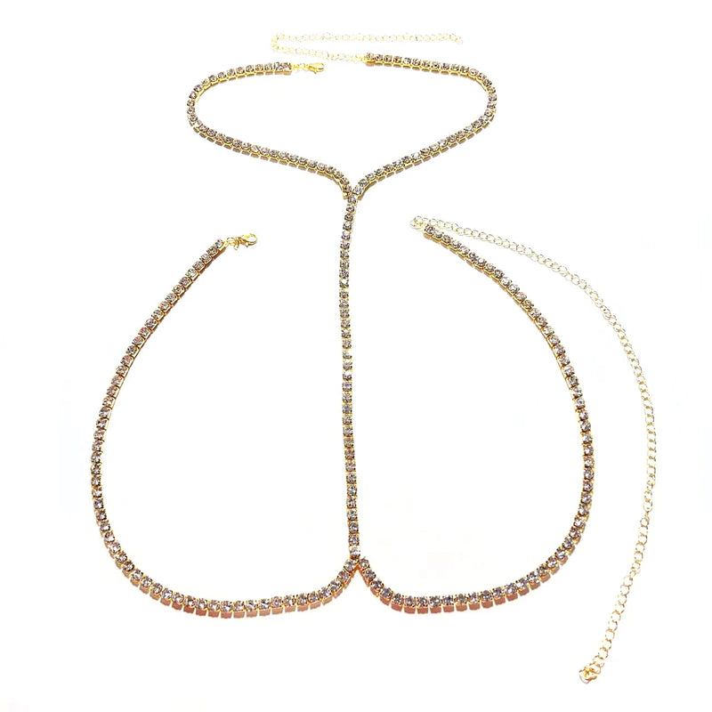 Crystal Neckchain Waist Chain Rhinestone Body Chain Necklace