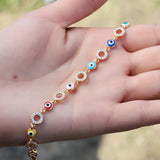 Zircon Lucky Eye Bracelet Arab Muslim Charm Women Wedding Jewelry