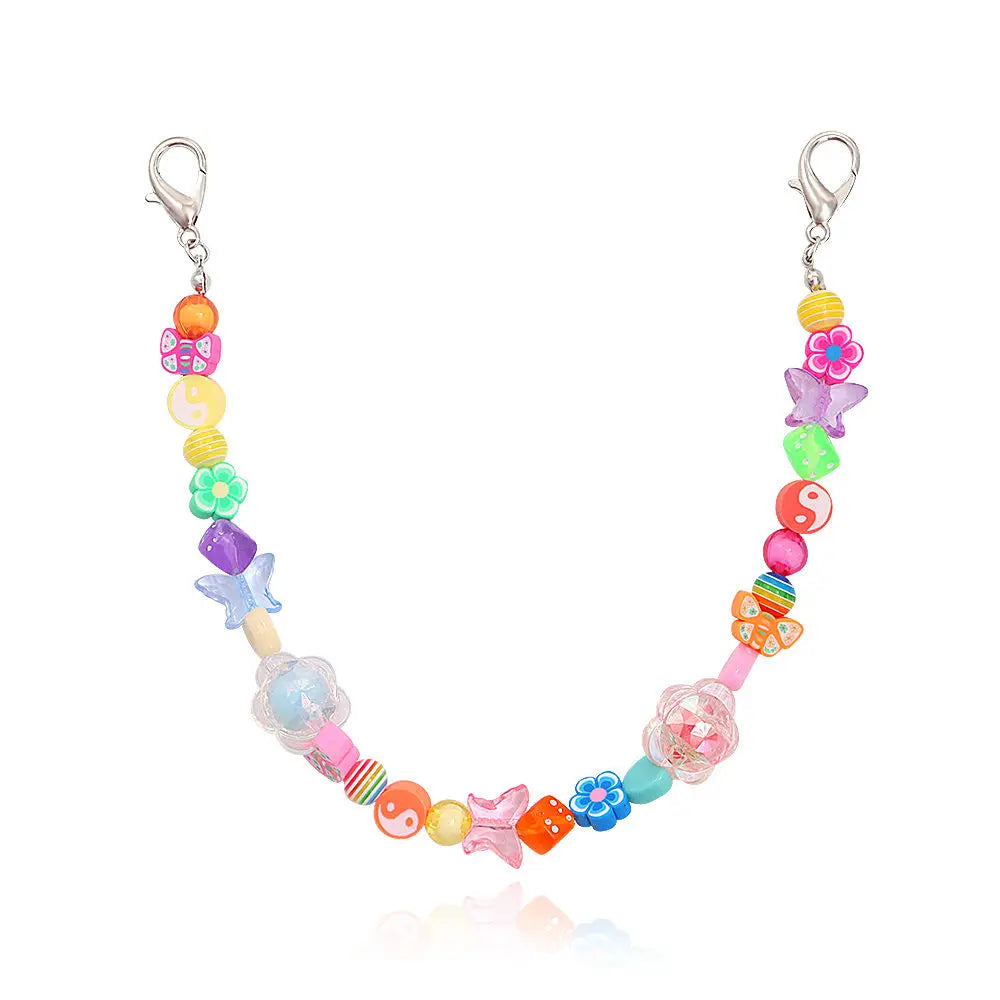 Y2K Colorful Beads Shoe Chains for Women - Smiley Party Jewelry