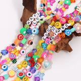 Y2K Colorful Beads Shoe Chains for Women - Smiley Party Jewelry