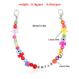 Y2K Colorful Beads Shoe Chains for Women - Smiley Party Jewelry