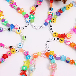 Y2K Colorful Beads Shoe Chains for Women - Smiley Party Jewelry