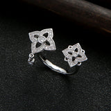 CZ Geometry Wedding Ring for Women Girls