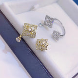 CZ Geometry Wedding Ring for Women Girls