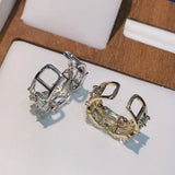 CZ Square Plant Ring for Women Girls