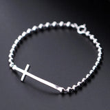 925 Sterling Silver Faith Christian Cross Bracelet