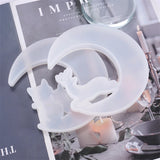 Half Moon Cat Silicone Resin Mold for Jewelry Making