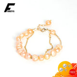 Silver 925 Bracelet with Natural Freshwater Pearl Gemstone