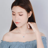 Silver 925 Planet Necklace Chain Cubic Zirconia Choker