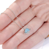 Silver 925 Planet Necklace Chain Cubic Zirconia Choker