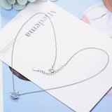Silver 925 Planet Necklace Chain Cubic Zirconia Choker