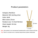 Silver 925 Zircon Pendant Necklace for Women