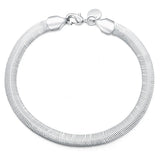 925 Sterling Silver Snake Bone Bracelet Charm Chain