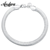 925 Sterling Silver Snake Bone Bracelet Charm Chain