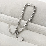 925 Silver Bead Bracelet Female Jewelry
