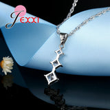 Silver Clear Austrian Crystals Jewelry Set for Her