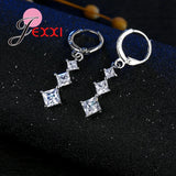 Silver Clear Austrian Crystals Jewelry Set for Her