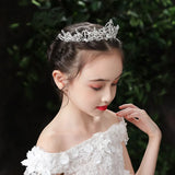 Silver Princess Crystal Rhinestone Tiara Headpiece for Kids