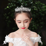 Silver Princess Crystal Rhinestone Tiara Headpiece for Kids