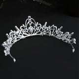Silver Princess Crystal Rhinestone Tiara Headpiece for Kids