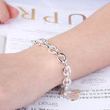 Silver Mickey Charm Bracelet for Women Girl Gift