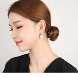 Silver 12mm Pearl Earrings for Women Classic Jewelry
