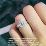 Silver Engagement Ring for Women Wedding Christmas Party R220