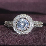 Silver Engagement Ring for Women Wedding Christmas Party R220
