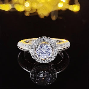 Silver Engagement Ring for Women Wedding Christmas Party R220