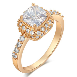 Austria Crystal Wedding Engagement Ring with CZ Ring Jewelry