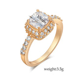 Austria Crystal Wedding Engagement Ring with CZ Ring Jewelry