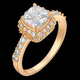 Austria Crystal Wedding Engagement Ring with CZ Ring Jewelry