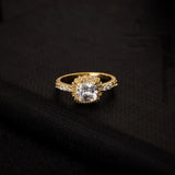 Austria Crystal Wedding Engagement Ring with CZ Ring Jewelry