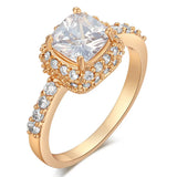 Austria Crystal Wedding Engagement Ring with CZ Ring Jewelry