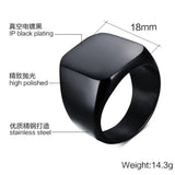 Silver Stainless Steel Ring Friendship Men Women Square Ring US Size7-12