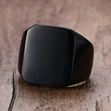 Silver Stainless Steel Ring Friendship Men Women Square Ring US Size7-12