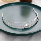 Pearl Rhinestone Tiara Wedding Hair Accessories For Women Bride Hairband
